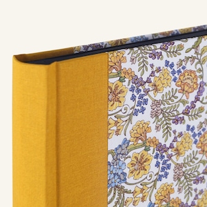 Extraordinary photo album "Otti", flowers yellow and blue, handmade in Germany