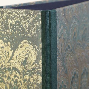 Green folder marbled "San Marino", gold plated