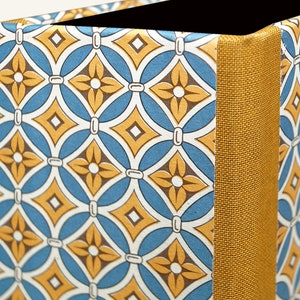 Design folder A4 "Schorsch", blue yellow folder, handmade