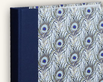 Fotoalbum "Pfau", blaues Album, Hochzeitsalbum