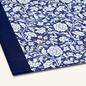 Cartella A4 "Fanni", cartella blu, fiori