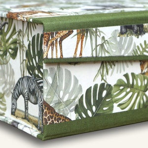Storage box &quot;Jungle&quot;, animals, safari, plants