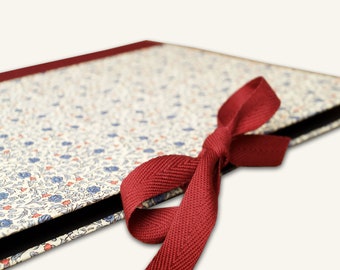 Folder "Sissi, drawing folder flowers, folder with bow, elegant folder wine red