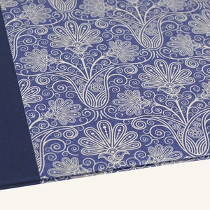 Blue folder &quot;Vicki&quot;, Art Nouveau, handmade in Germany
