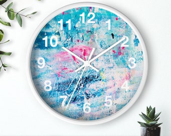 Valentines Day gift from son mint green decor nursery decor girl boho decor bathroom clock unique wall clock modern clock for wall best