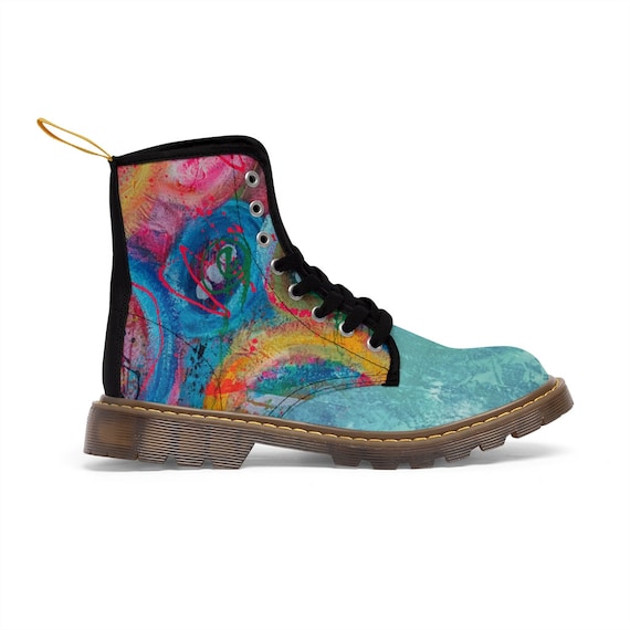 Mint Combat Boots Women Size 9 Retro Shoes Unique Shoes Women