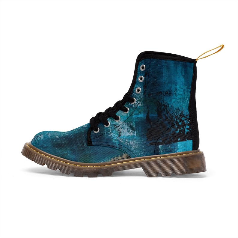 navy blue combat boots