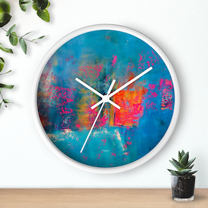 abstract wall clocks, beach house decor, kids playroom decor, college dorm decor for girls, new, teen girl room decor aesthetic room image 1