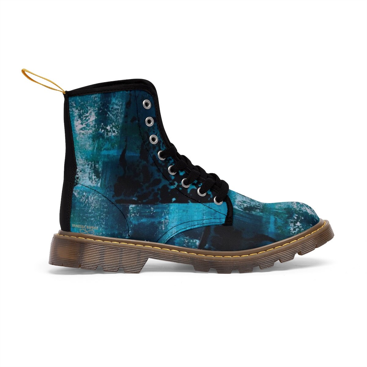 navy blue combat boots