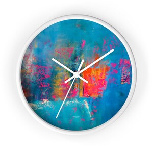 abstract wall clocks, beach house decor, kids playroom decor, college dorm decor for girls, new, teen girl room decor aesthetic room image 2