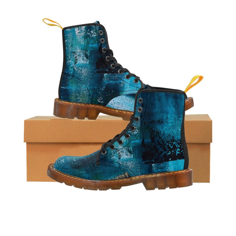 navy blue combat boots