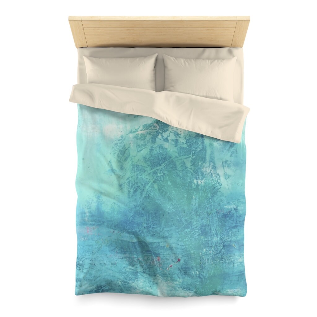 Mint Green Duvet Cover Queen Comforter Artsy Duvet Cover Etsy