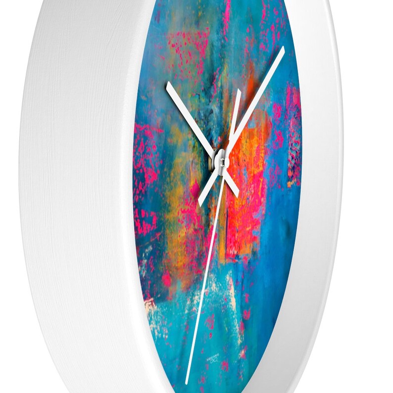 abstract wall clocks, beach house decor, kids playroom decor, college dorm decor for girls, new, teen girl room decor aesthetic room image 3