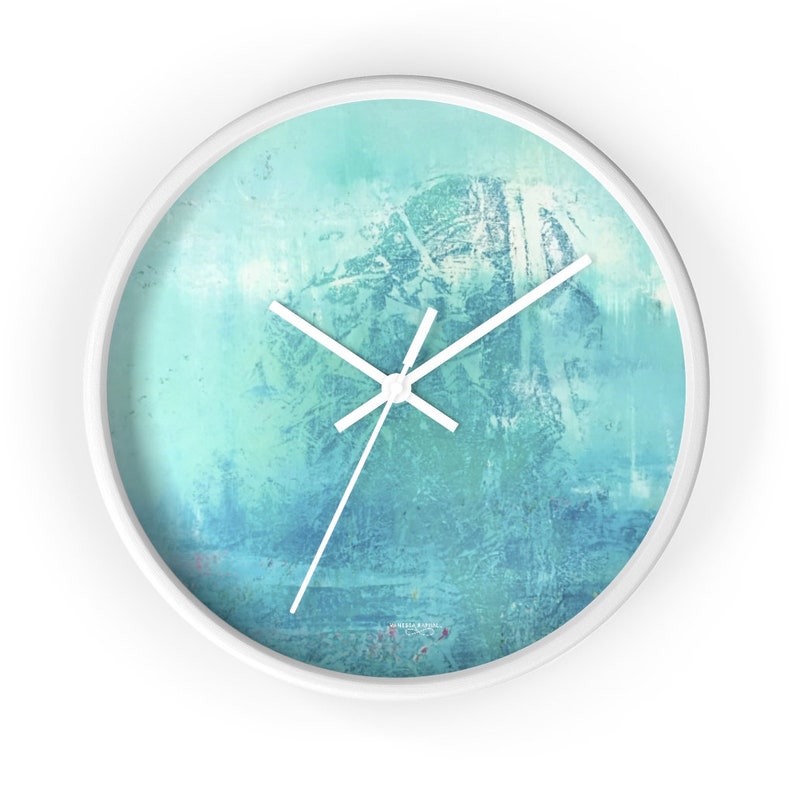 Valentines Day gift from son mint green decor nursery decor girl boho decor bathroom clock unique wall clock modern clock for wall best