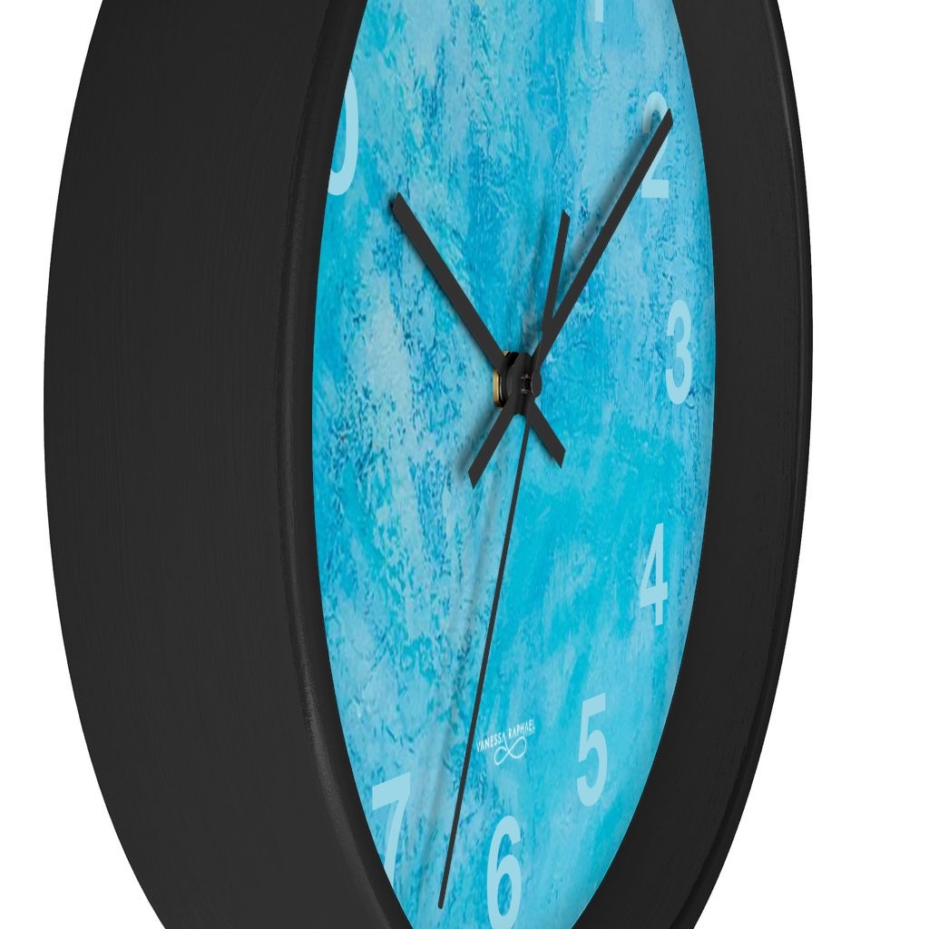 Unique Wall Clocks, Sky Blue Teen Girl Room Decor, Beach House Clock