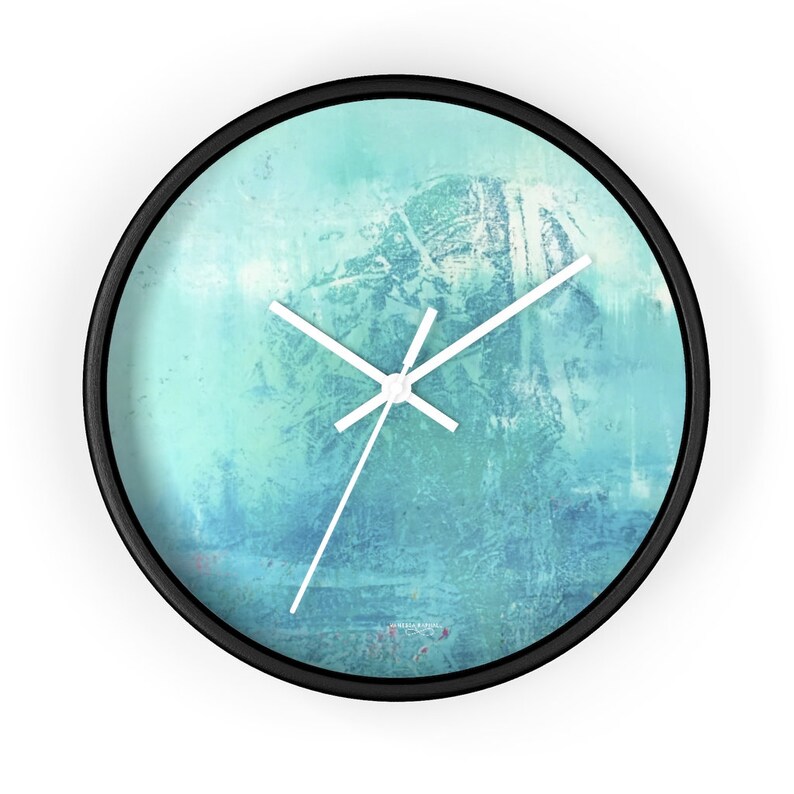 Valentines Day gift from son mint green decor nursery decor girl boho decor bathroom clock unique wall clock modern clock for wall best