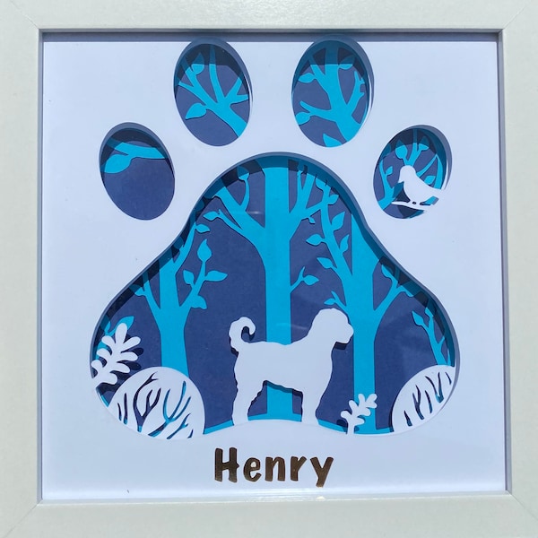 Dog Memorial Shadow Box Etsy