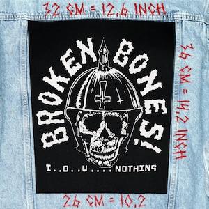 Broken Bones Rygglapp, Rygglapp Jacka Väst Flanell, Anarcho punk hc