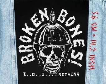 Broken Bones Rygglapp, Rygglapp Jacka Väst Flanell, Anarcho punk hc