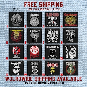 Sew-On Rock Band Patches: Hardcore Punk & Metal Patches