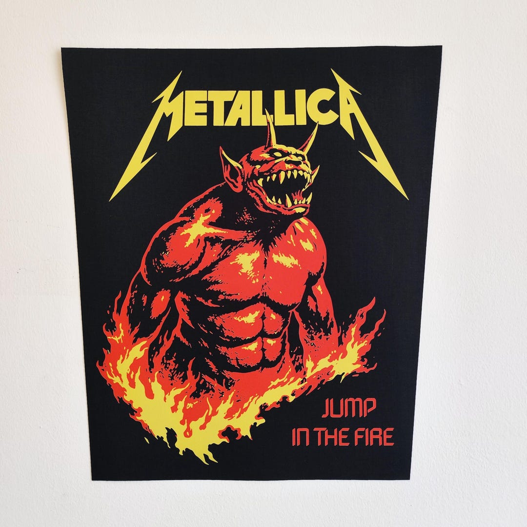 Metallica - Jump in the Fire, Back Patch, Backpatch, Battle Vest Thrash ...