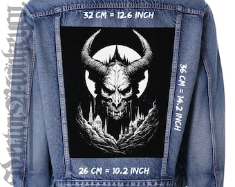 Baphomet 1,Back patch,Backpatch,Patch forJacket,Vest,Black Goat,Lucifer,Devil,Dark deity