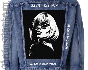 Blonde Girl - Back Patch, Versatile Style for Jackets, Vests and Flannels,Beauty Face Woman