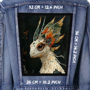 Mystic Bird Canvas Back Patch: Aufnäher für Jacke und Weste