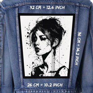 Monochrome expressif - Patch dans le dos, style polyvalent pour vestes, gilets, flanelles