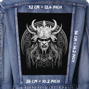 Écusson au dos Heroic Warrior pour vestes, gilets et chemises en flanelle - Écusson au dos avec soldat, combat