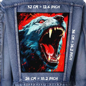 Prédateur,Écusson dans le dos,Écusson dans le dos,toile noire,Écusson sur la veste,Chasseur Subzero Terrain Pack,Loup enneigé