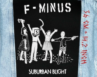 F-Minus Back Patch, Backpatch Jacket Vest Flannel, hardcore punk, Leftöver Crack