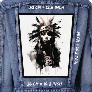 Not here to pray - Back Patch, Versatile Style for Jackets, Vests and Flannels, Apache indians girl warrior