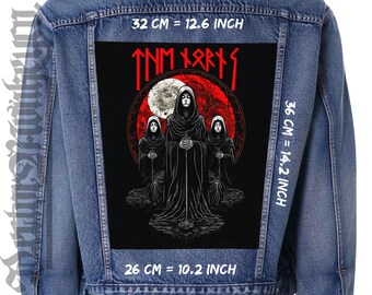 The Norns - Rückenaufnäher, vielseitig einsetzbar für Jacken, Westen, Flanells, Weber des Schicksals