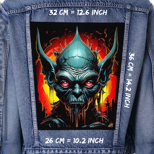 Hob Goblin,Back patch,Backpatch,black canvas,Jacket patch,Fantasy,Lurking,Elf,Fairy tale,Mythical