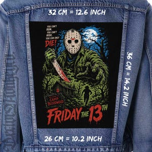 Friday the 13th Jason Back Patch Horror Jacket Patch Vest