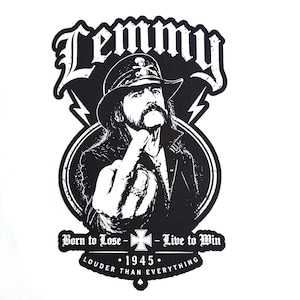 Lemmy Kilmister Rückenaufnäher, Rückenaufnäher für Jacke Weste Flanell, Motörhead