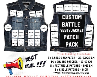 Custom Patch Weste-Jacke,Metal,Punk,Hardcore,Anarchy,DIY,Crust,Grindcore,Death Metal