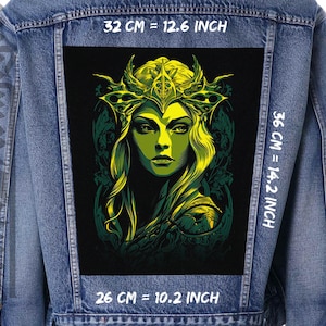 Mystical Elf girl,Back patch,Backpatch,Patch forJacket,Vest,Fairy,Magical,Fae princess,nymph