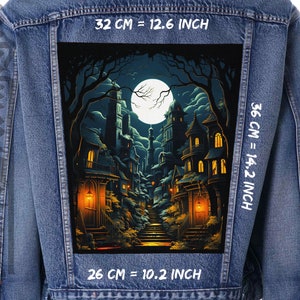 Ghost Town 2,Back patch,Backpatch,black canvas,Jacket patch,Abandoned,Deserted,Haunted