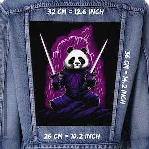 Panda Star Wars Rückenaufnäher: Urban Streetwear Jacken-Westen Aufnäher