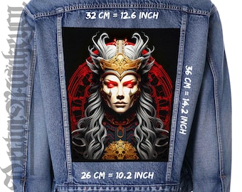 The Witch Back Patch: Thick Black Canvas Backpatch for Jacket & Vest - Magician, Hexen, Sorceress