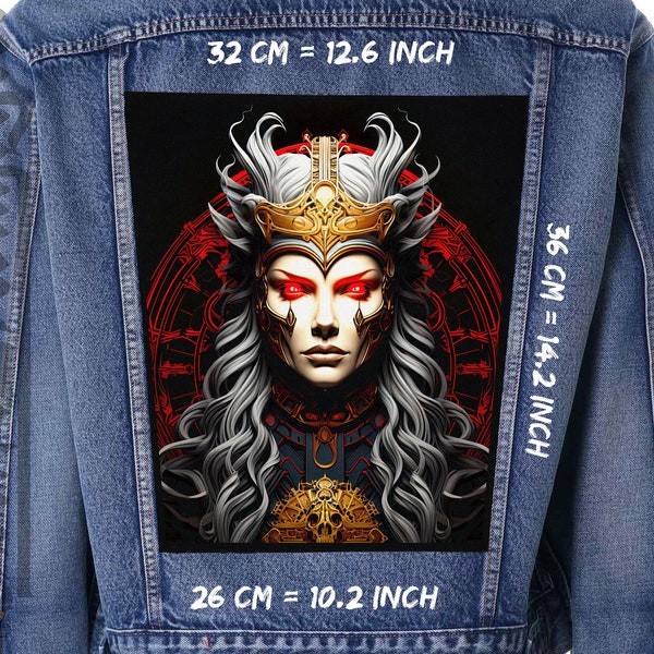 The Witch Back Patch: Thick Black Canvas Backpatch for Jacket & Vest - Magician, Hexen, Sorceress