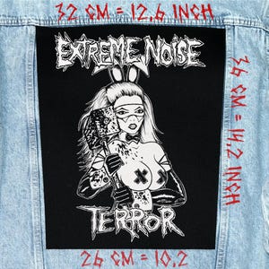 Extreme Noise Terror Back Patch Sew On Punk Hardcore Jacket Vest Flannel