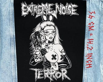 Toppa posteriore Extreme Noise Terror da cucire su giacca punk hardcore gilet di flanella