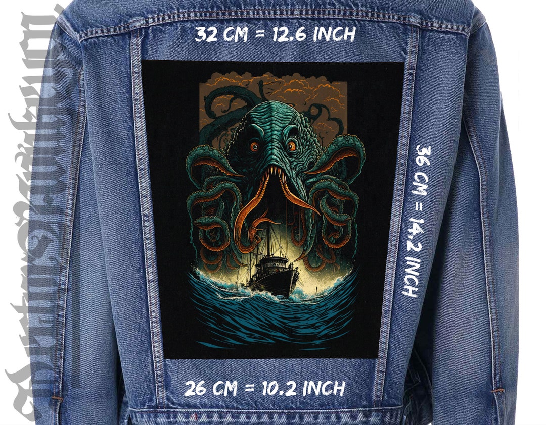 Kraken Back Patch: Mythical Sea Monster, Nautical Tentacles - Etsy