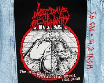 Last Days of Humanity Back Patch, Backpatch Jacket Vest Flannel, goregrind