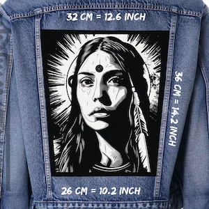 Apache Indian Backpatch: Versatile Style for Jackets, Vests, Flannels,Native American Woman