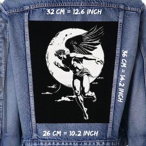 Écusson dorsal Flight of Icarus : élégance mythique pour votre tenue vestimentaire, Écusson au dos pour gilet, Flanelle