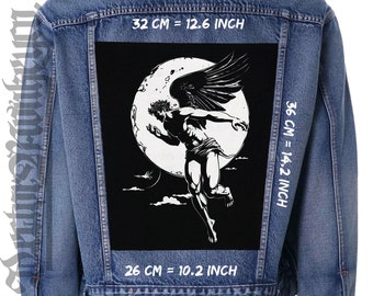 Flight of Icarus Backpatch: mythical elegance for your attire,Back patch for vest, Flannel